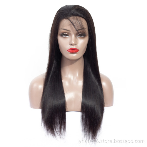 High Quality Raw Cambodian Hair Swiss Lace Wig For Black Women 100% Brazilian Virgin Cuticle Aligned Lace Front Human Hair Wig